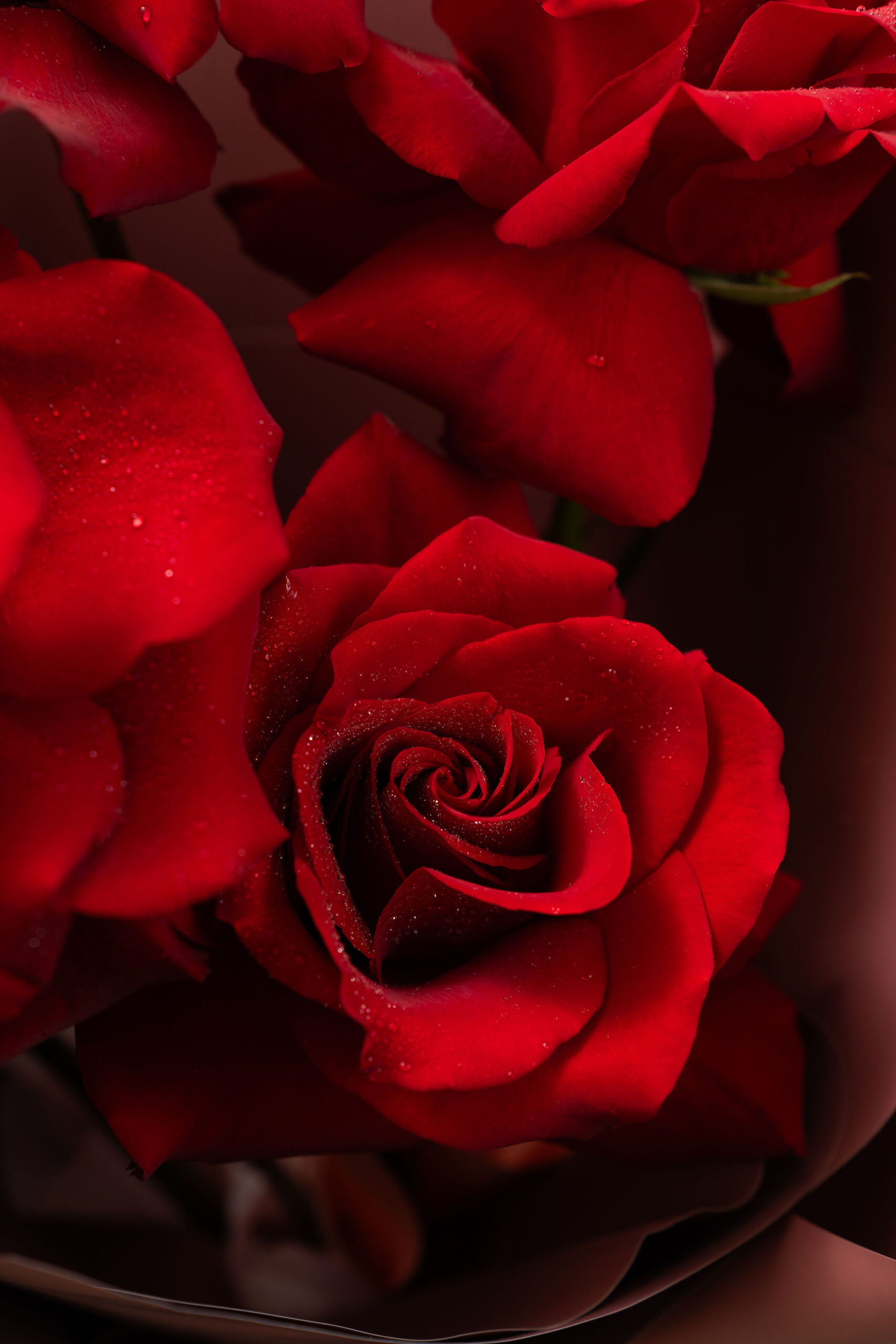BUCHET FLEXED RED ROSES2